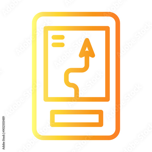 gps phone Line Gradient Icon