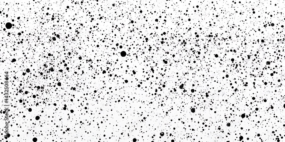 Obraz premium Black Ink Splatter Background On White Seamless Artistic Texture Design