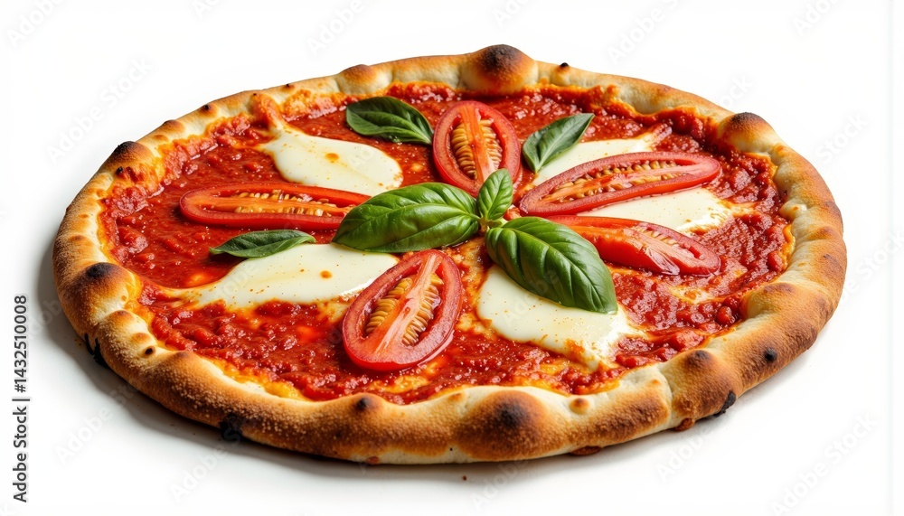 Delicious Margherita Pizza with Fresh Tomatoes and Basil Delicious Margherita Pizza with Fresh Tomatoes and Basil