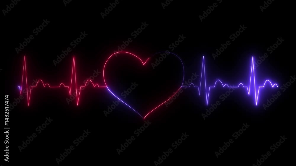 Neon Digital Heartbeat Plus Animation. Neon heartbeat on black isolated background.
Neon heartbeat on isolated. Neon Digital Heartbeat Plus Animation. Neon heartbeat on black isolated background.
Neon heartbeat on isolated.