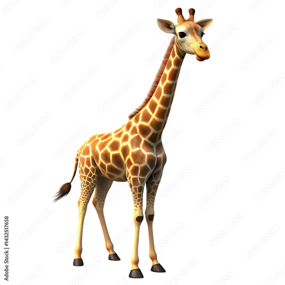 Fototapeta premium Stunning Giraffe Image: High-Resolution Wildlife Photo