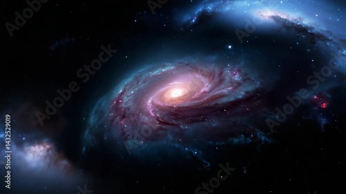 Wallpaper Mural Majestic Spiral Galaxy in Deep Space Astrophotography Torontodigital.ca