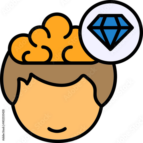 Quality Human Mind Filled Icon