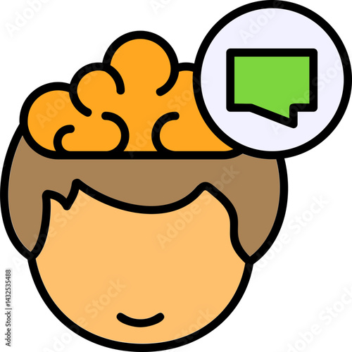 Inner Dialogue Human Mind Filled Icon