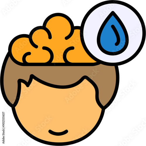Sad Human Mind Filled Icon
