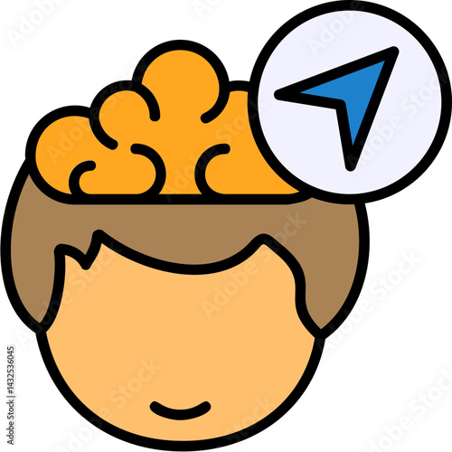Send Human Mind Filled Icon