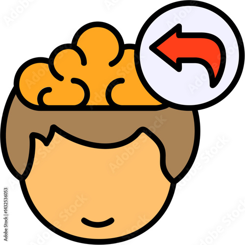 Undo Human Mind Filled Icon