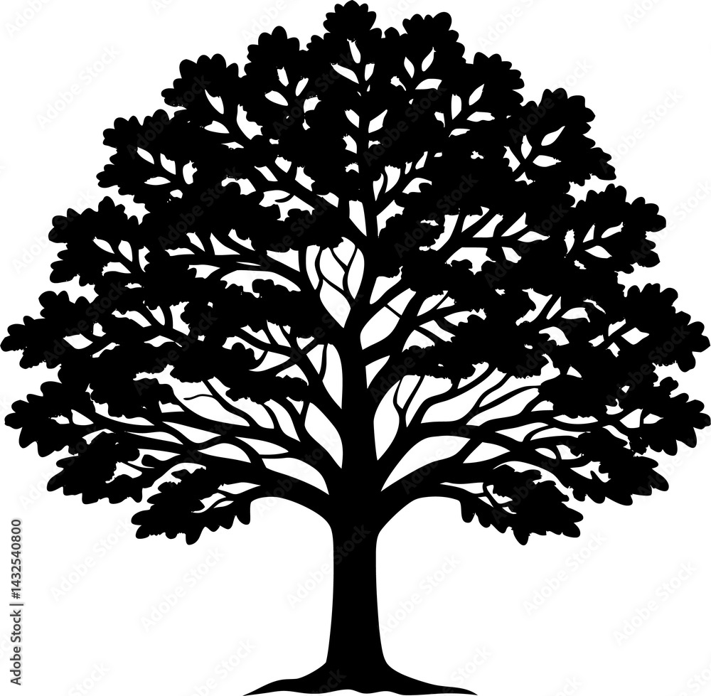 Obraz premium vector tree silhouette