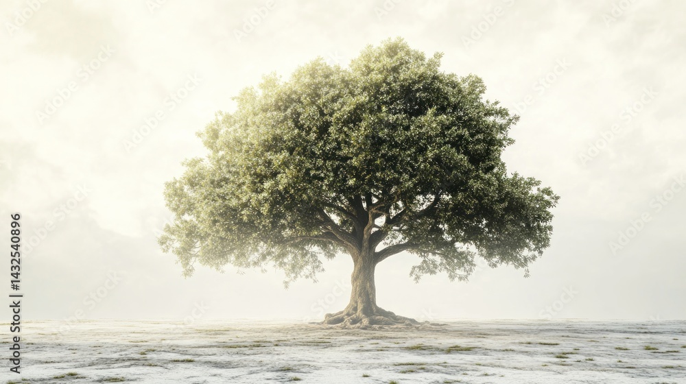 Obraz premium Majestic tree in a tranquil landscape