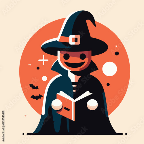 vector image of people wearing halloween costumes