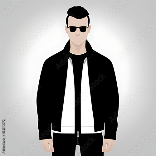 black silhoutes of business businessman