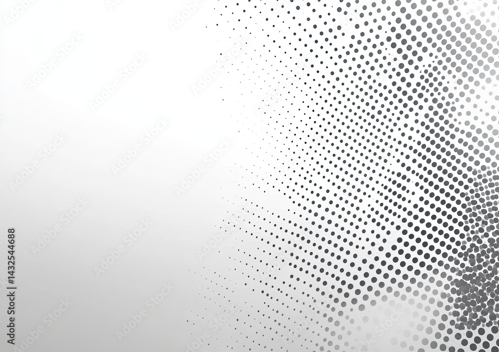 Naklejka premium Gradient Halftone Pattern with Circular Dots on White Background Abstract Design