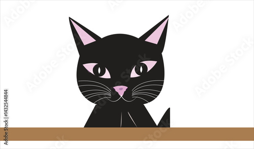 Cat emoji icon vector image.