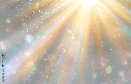 Wallpaper Mural Light Beam Flare Overlay With Bokeh Light Effects And Shimmering Glittering Particles Torontodigital.ca