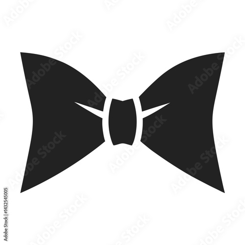 formal bowtie silhouette icon isolated on white