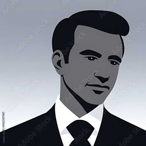 black silhoutes of business businessman