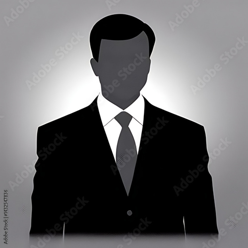 black silhoutes of business businessman