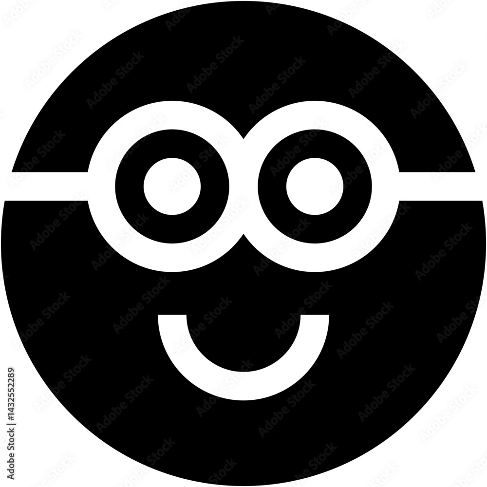 Vector Icon nerd, emoji, emotion, smiley, feelings