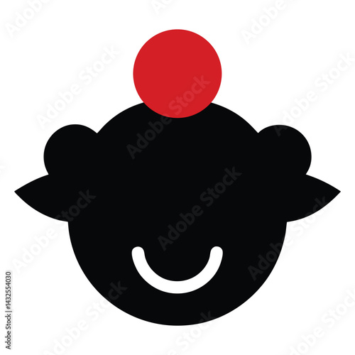 clown nose mask silhouette