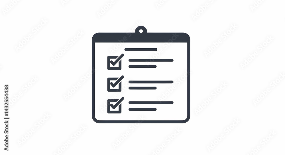 Checking Off Items on a List Task Completion Concept Checking Off Items on a List Task Completion Concept
