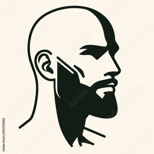 bald man line art vector image