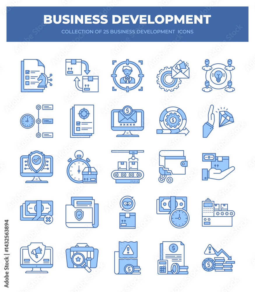 Business Development Icons. Strategy. Marketing. and Growth Business Development Icons. Strategy. Marketing. and Growth