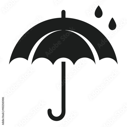 rainy umbrella weather icon