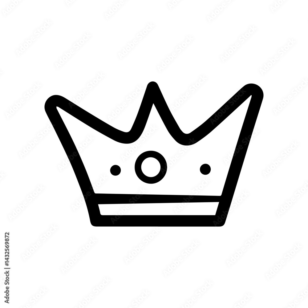 Crown doodle vector icon Crown doodle vector icon