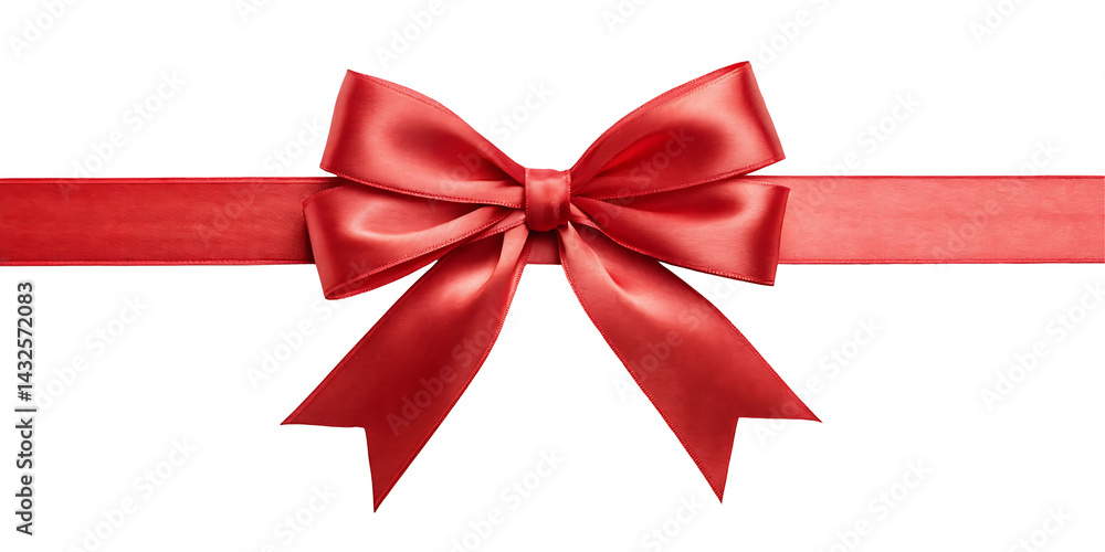 red ribbon bow, red ribbon bow,