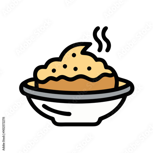 Hot Rice Porridge Bowl: Traditional Asian Breakfast Delight