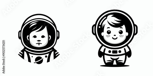 baby in astronaut costume. Funny Animal Vector Clip art. Infant suit apparel for galactic journey toddler wear.