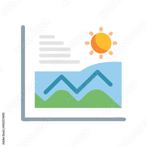 Weather forecast graph showing temperature or precipitation changes