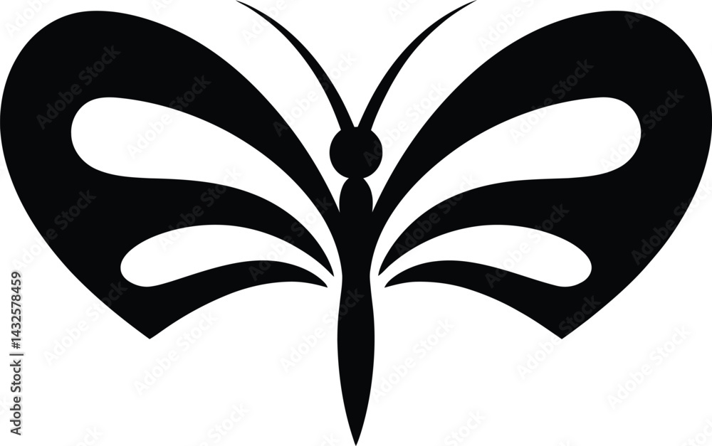 Tribal Butterfly Silhouette Vector Design Tribal Butterfly Silhouette Vector Design