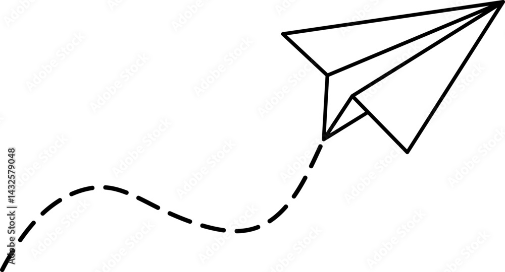 Travel Airplane Dotted Line Element Travel Airplane Dotted Line Element