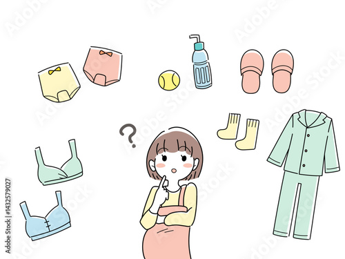 出産準備を考えているプレママ 入院グッズ