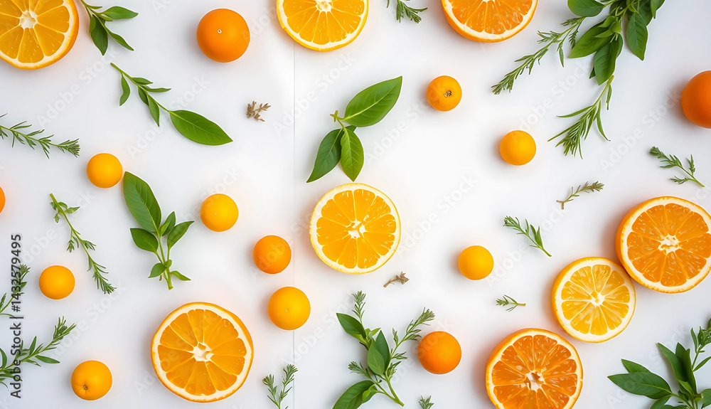seamless pattern with orange fruits seamless pattern with orange fruits