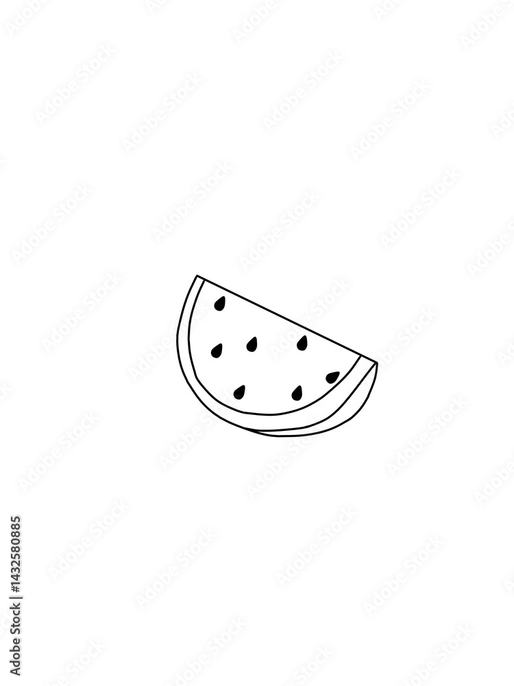 watermelon line art illustration watermelon line art illustration