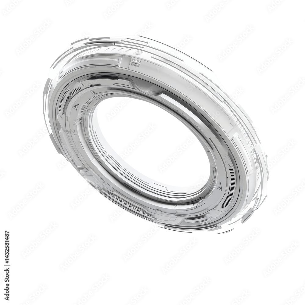 Abstract 3D Render of a Futuristic Ring Structure Abstract 3D Render of a Futuristic Ring Structure