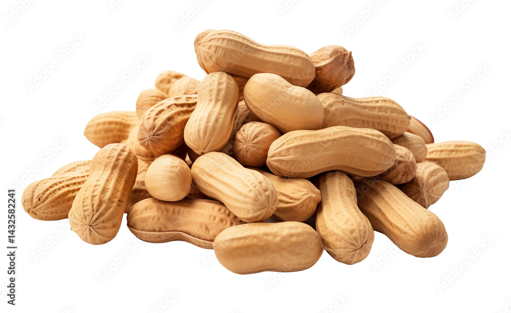Pile of shelled peanuts, isolated on transparent background Pile of shelled peanuts, isolated on transparent background