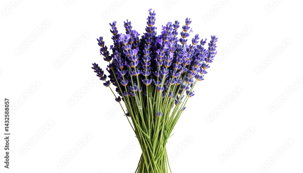 Fototapeta premium Lavender Bouquet on White Background