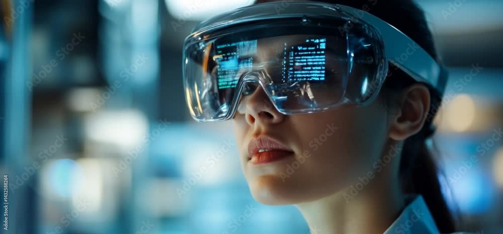 Glimpse into augmented reality Futuristic vision Glimpse into augmented reality Futuristic vision