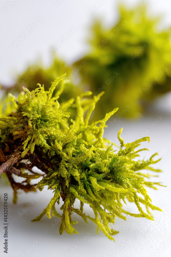 Fototapeta premium Mood Moss on White Background