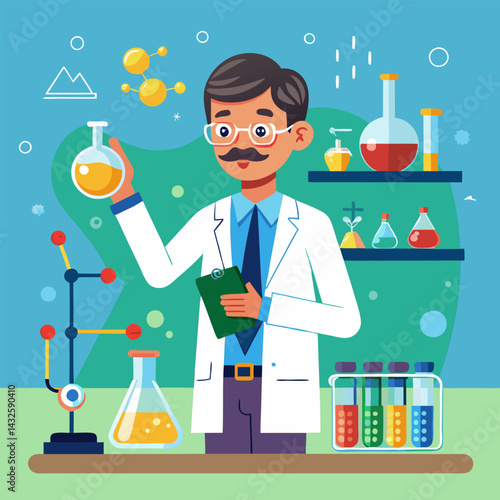 Scientist in a Lab Conducting an Experiment