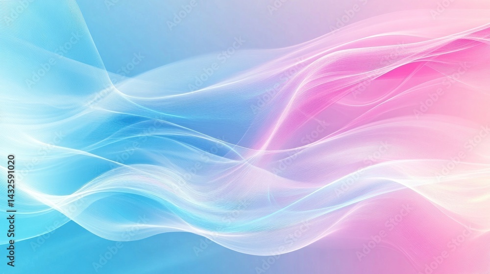 Obraz premium Abstract pastel flowing lines