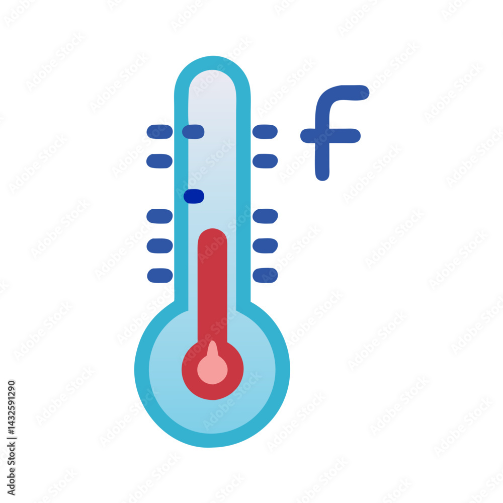 Fahrenheit Thermometer Icon: Measuring Temperature with Precision Fahrenheit Thermometer Icon: Measuring Temperature with Precision