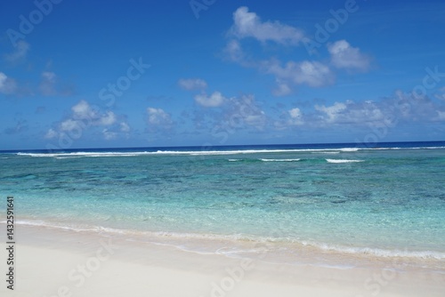 Ritidian Beach with blue sky - Guam