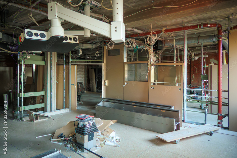 An old operating suite was completely gutted in order to rebuild it