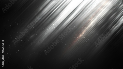 Diagonal Light Streaks on a Dark Background with Subtle Particle