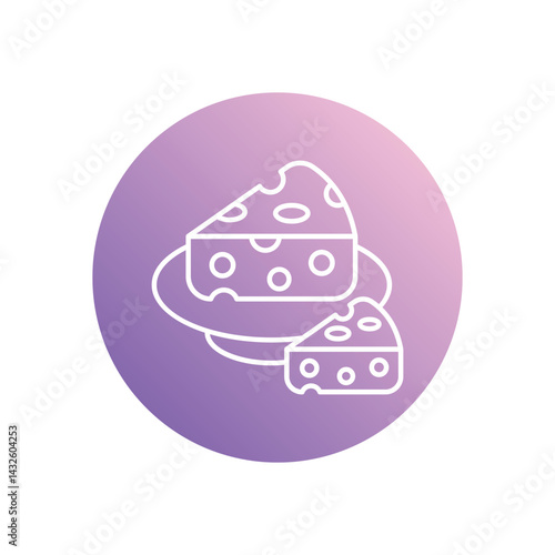 Cheese  icon vector stock illustration