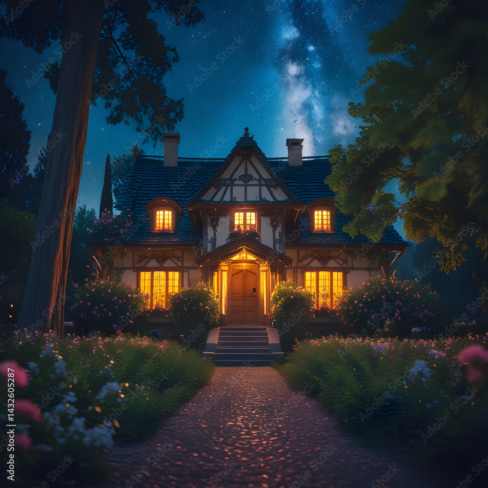 Fototapeta premium old house in the woods